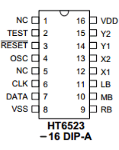 HT6523-16 Datasheet PDF Holtek Semiconductor