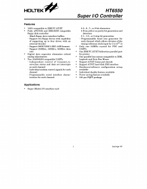 HT6550 Datasheet PDF Holtek Semiconductor