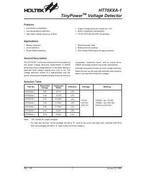HT7044A-1 Datasheet PDF Holtek Semiconductor