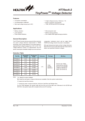 HT7044A-2 Datasheet PDF Holtek Semiconductor