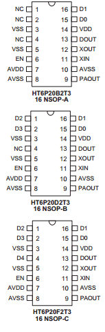 HT6P20B2T3 Datasheet PDF Holtek Semiconductor