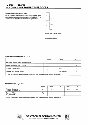 1N4748 Datasheet PDF Honey Technology