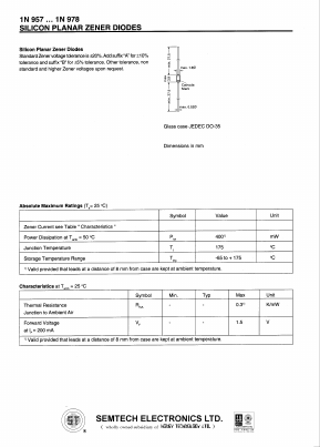 1N976A Datasheet PDF Honey Technology