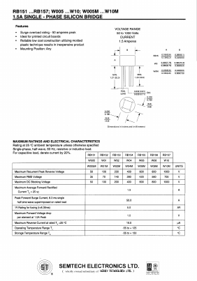 W10M Datasheet PDF Honey Technology