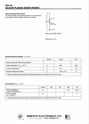 BZX97/C10 Datasheet PDF Honey Technology