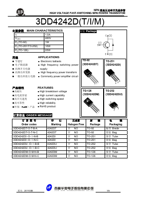 3DD4242DI-O-I-N-B Datasheet PDF Jilin Sino-Microelectronics