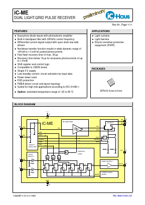 IC-ME Datasheet PDF IC-Haus GmbH