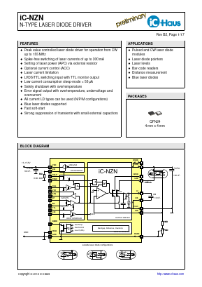 IC-NZNEVALNZN1D Datasheet PDF IC-Haus GmbH