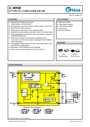 IC-WKM Datasheet PDF IC-Haus GmbH
