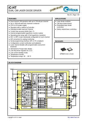 IC-HTQFN28-5X5 Datasheet PDF IC-Haus GmbH