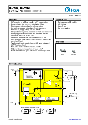 WKLMSOP8 Datasheet PDF IC-Haus GmbH