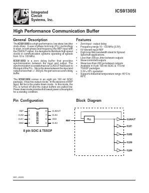 ICS91305I Datasheet PDF Integrated Circuit Solution Inc