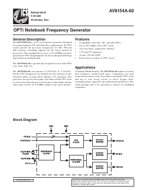 AV9154A-60 Datasheet PDF Integrated Circuit Systems