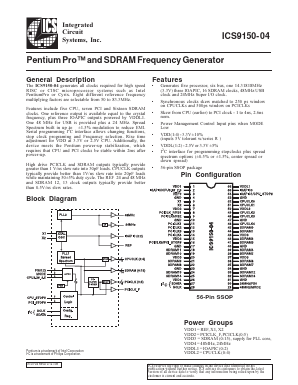 ICS9150-04 Datasheet PDF Integrated Circuit Systems