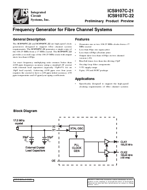 AV9107C-21 Datasheet PDF Integrated Circuit Systems