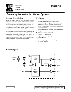ICS9117M-01 Datasheet PDF Integrated Circuit Systems