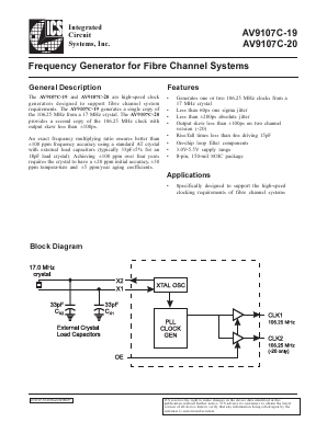 AV9107C-20 Datasheet PDF Integrated Circuit Systems