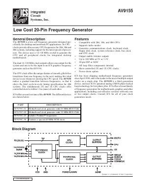 AV9155C-23 Datasheet PDF Integrated Circuit Systems