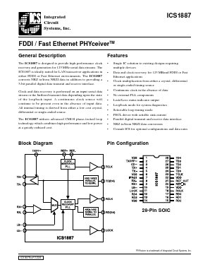 ICS1887 Datasheet PDF Integrated Circuit Systems