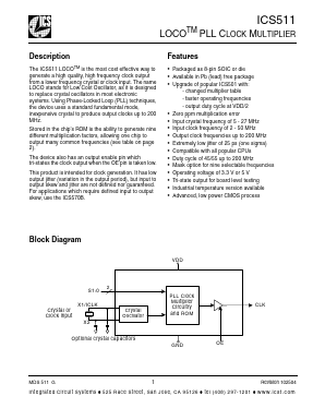 511MILF Datasheet PDF Integrated Circuit Systems