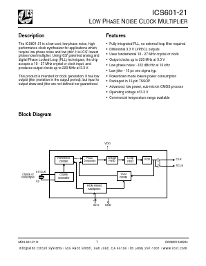 ICS601-21 Datasheet PDF Integrated Circuit Systems