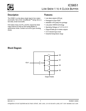 ICS651MILFT Datasheet PDF Integrated Circuit Systems