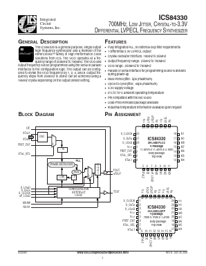 ICS84330BYT Datasheet PDF Integrated Circuit Systems