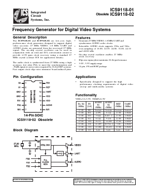 ICS9118M-01 Datasheet PDF Integrated Circuit Systems