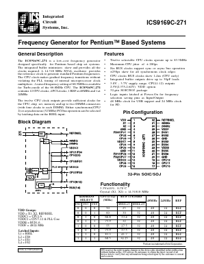 AV9169C-271 Datasheet PDF Integrated Circuit Systems