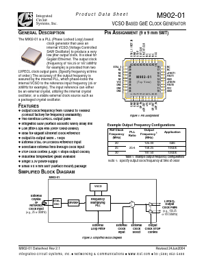 M902-01-125.0000 Datasheet PDF Integrated Circuit Systems