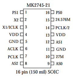 MK2745-21S Datasheet PDF Integrated Circuit Systems
