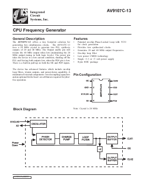 AV9107C-13 Datasheet PDF Integrated Circuit Systems