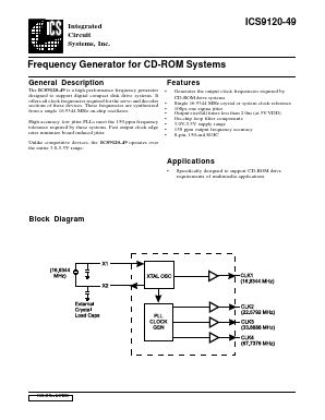 ICS9120-49 Datasheet PDF Integrated Circuit Systems