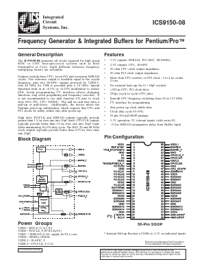 AV9150-08 Datasheet PDF Integrated Circuit Systems