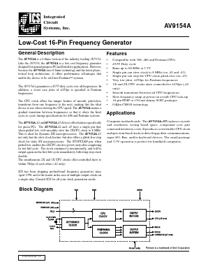 ICS9154A-42CN Datasheet PDF Integrated Circuit Systems