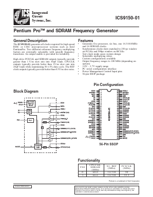 ICS9150-01 Datasheet PDF Integrated Circuit Systems