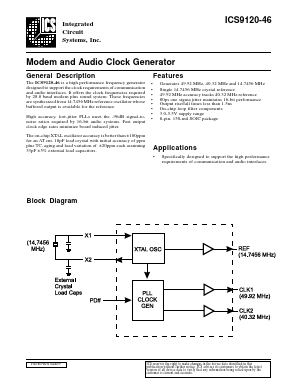 ICS9120-46 Datasheet PDF Integrated Circuit Systems