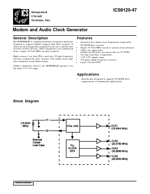 ICS9120-47 Datasheet PDF Integrated Circuit Systems