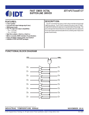 74540CTSOG Datasheet PDF Integrated Device Technology