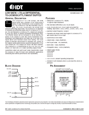 ICS8344AYI-01 Datasheet PDF Integrated Device Technology