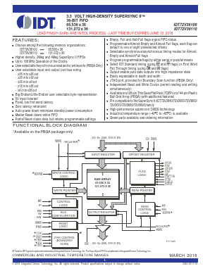 IDT72V36110L6PFG Datasheet PDF Integrated Device Technology