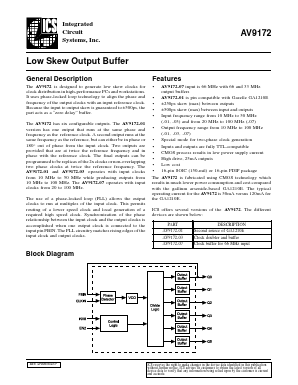 AV9172 Datasheet PDF Integrated Device Technology