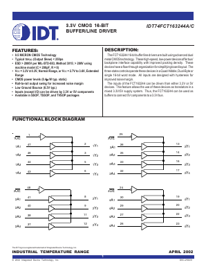 IDT74FCT163244CPF Datasheet PDF Integrated Device Technology