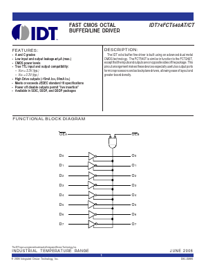 IDT74FCT540CTPY Datasheet PDF Integrated Device Technology