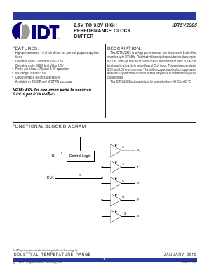 IDT5V2305NRGI Datasheet PDF Integrated Device Technology