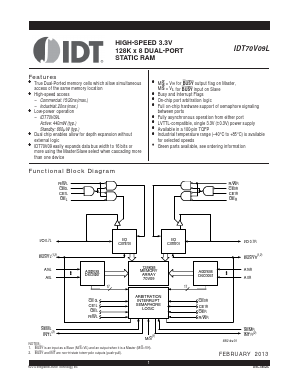 IDT70V09L Datasheet PDF Integrated Device Technology