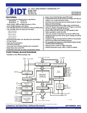 IDT72V36100L75PF Datasheet PDF Integrated Device Technology
