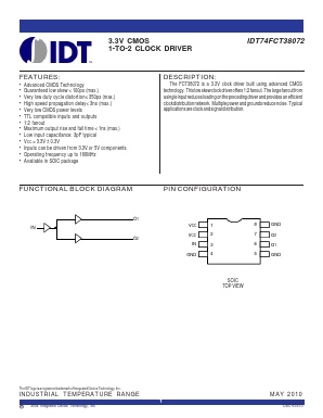 IDT74FCT38072 Datasheet PDF Integrated Device Technology