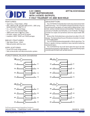 IDT74LVCH16244A Datasheet PDF Integrated Device Technology