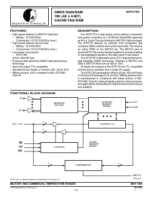 IDT6178S25YB Datasheet PDF Integrated Device Technology